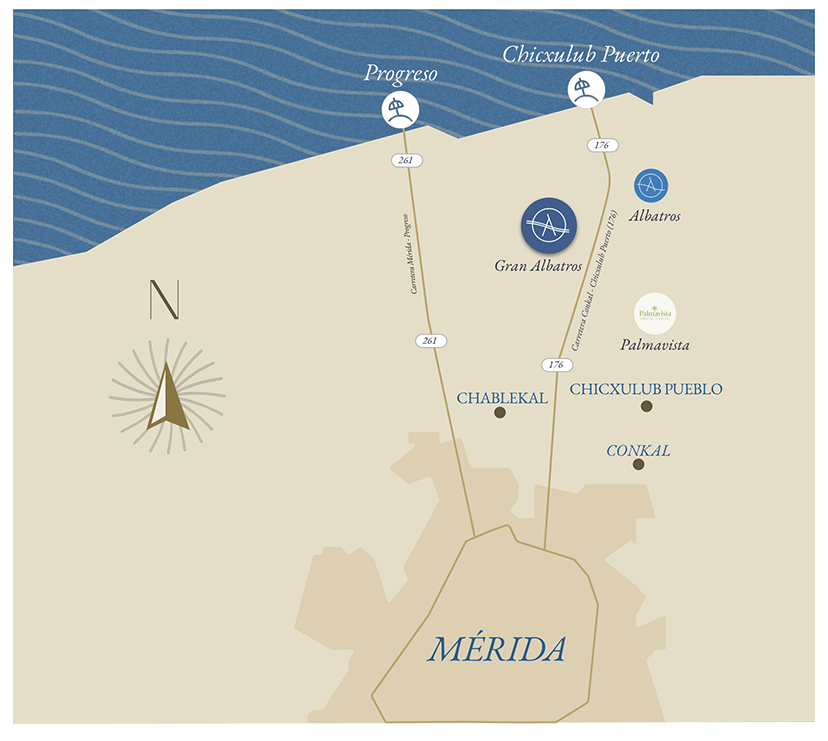 Gran Albatros - Ubicación